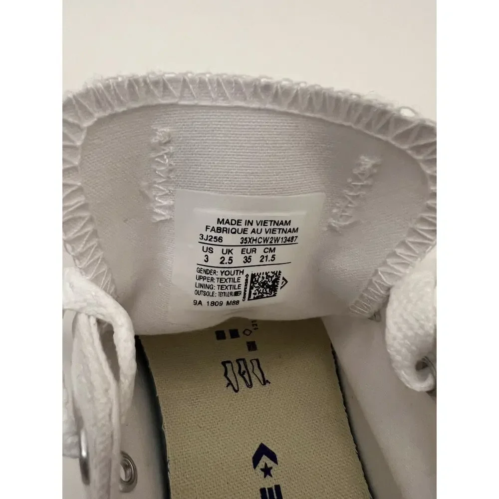 Size 3- Converse All Star Low Top White